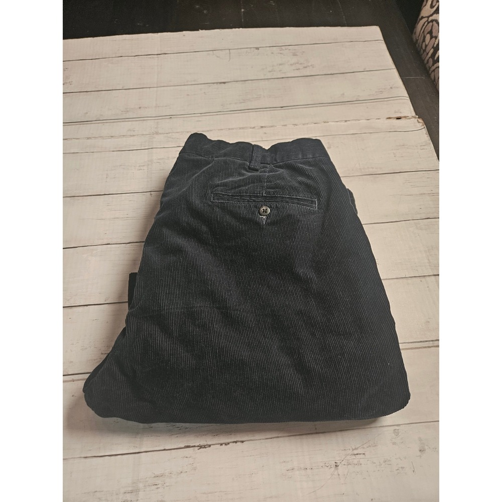 Polo Ralph Lauren Hammond Pant Dark Navy Corduroy Pleated Cuffed Mens 36x30